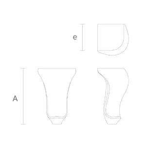 Cabriole leg. furniture feet from hardwood